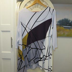 ALFANI Nylon Abstract Tunic 1X